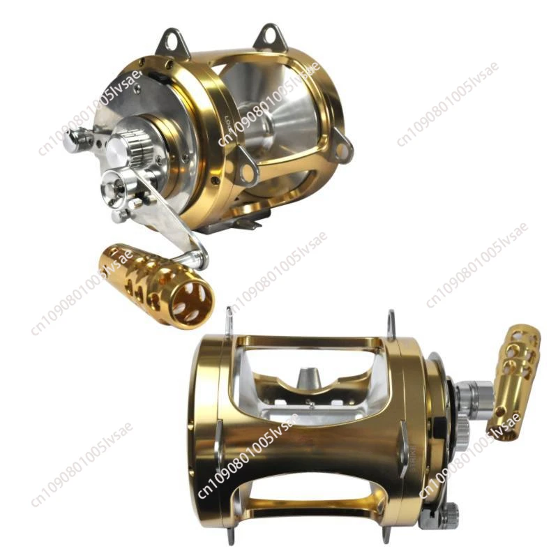 11-Axis All-Metal Heavy Tow Drum Fishing Wheel Deep Sea Tow Slow Rock Iron Plate Release Sea Fishing Wheel