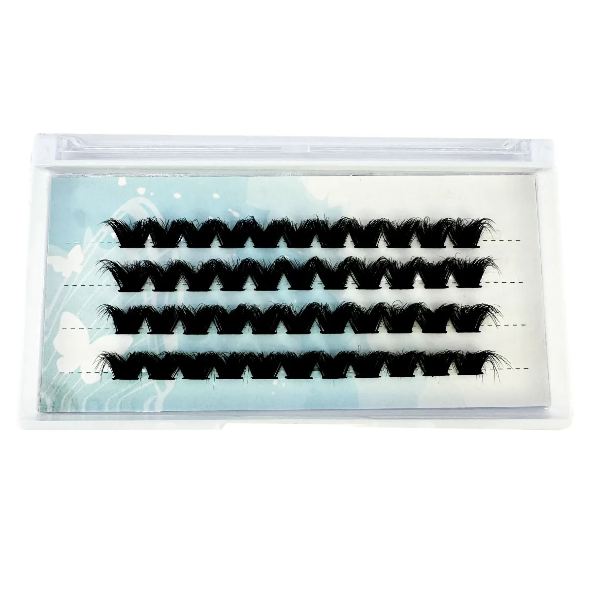 NEUE 3D Flauschige Mix Weiches Band Segmentierte Falsche Bundles Wimpern DIY Einzelne Cluster Lash Extensions Faux Nerz Wimpern – Detail 4
