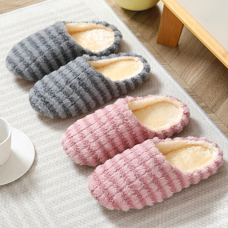 Fashionable Japanese-style Spring, Autumn, and Winter Couple's Silent Soft-soled Home Slippers, Non-slip and Noiseless Cotton Sl - view 3