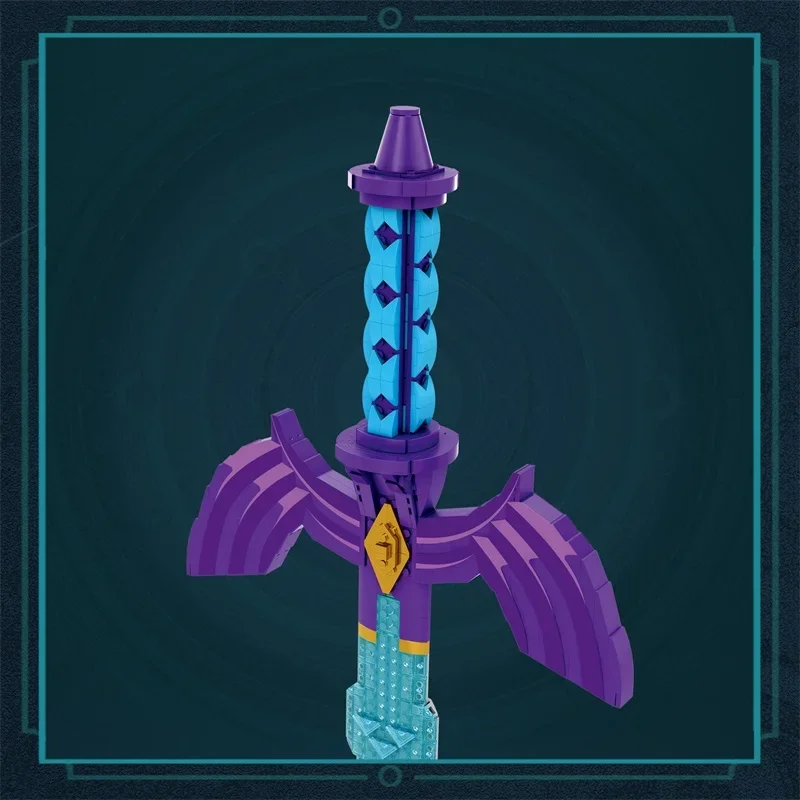 Middeleeuws zwaard MOC-bouwstenen Creatieve technische montagekit Rollenspel Educatief speelgoedcadeau voor kinderen Verjaardag