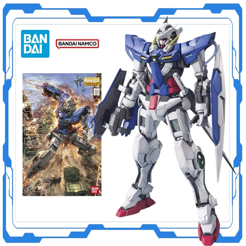 

Bandai Genuine Anime Action Model Gundam 00 MG Gundam EXIA Desktop Original Figure Collectible Assembly Toys Gifts for Kids