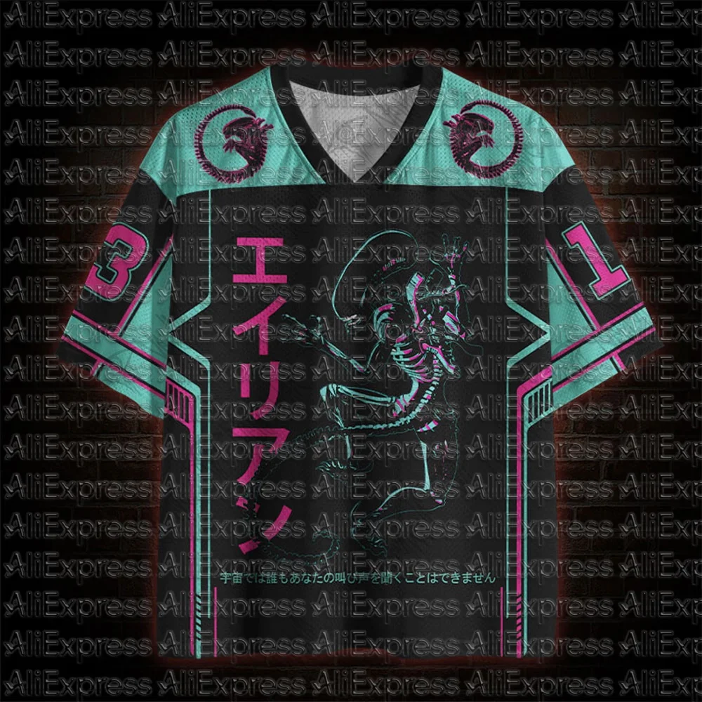 2026 New Movie Sports Fashion Adult and Children's Short Sleeve V-neck Street Eye Clothing Gothic Style Horror Fans Gift