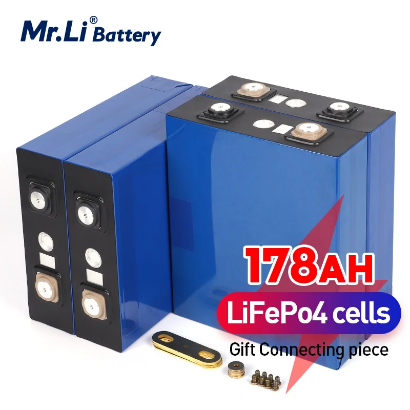 

Mr.Li 3.2v 176Ah 178Ah 180Ah Prismatic Lifepo4 Battery Cell For 12V 200Ah Deep Cycle EV RV Rechargeable Battery EU US Tax Free