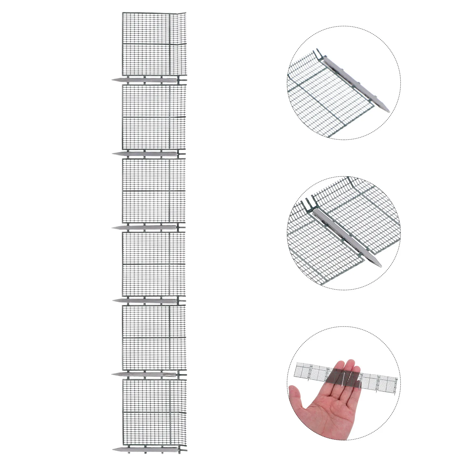 

Sturdy Metal Ho Scale Miniature Fence for Railroad Scenery Diorama Urban Countryside Christmas Village Sand Tray Models