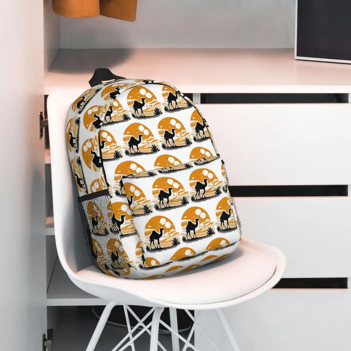 Desert Camel Under Sun Backpack Student BookBag Children School Bag Laptop Shoulder Bags for Men Women