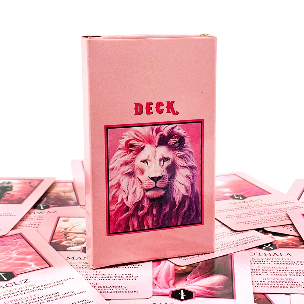 Cartes Oracle roses pour l'orientation relationnelle et la divination - Significations des runes Elder Futhark, parfaites pour l'orientation spirituelle