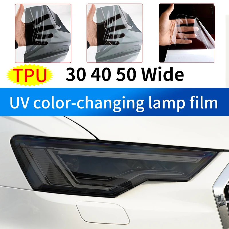 

Car headlights protective film 30CM 40CM 50CM Smart Photochromic Headlight Protection Film For Any Car Lamp Decoration Styling