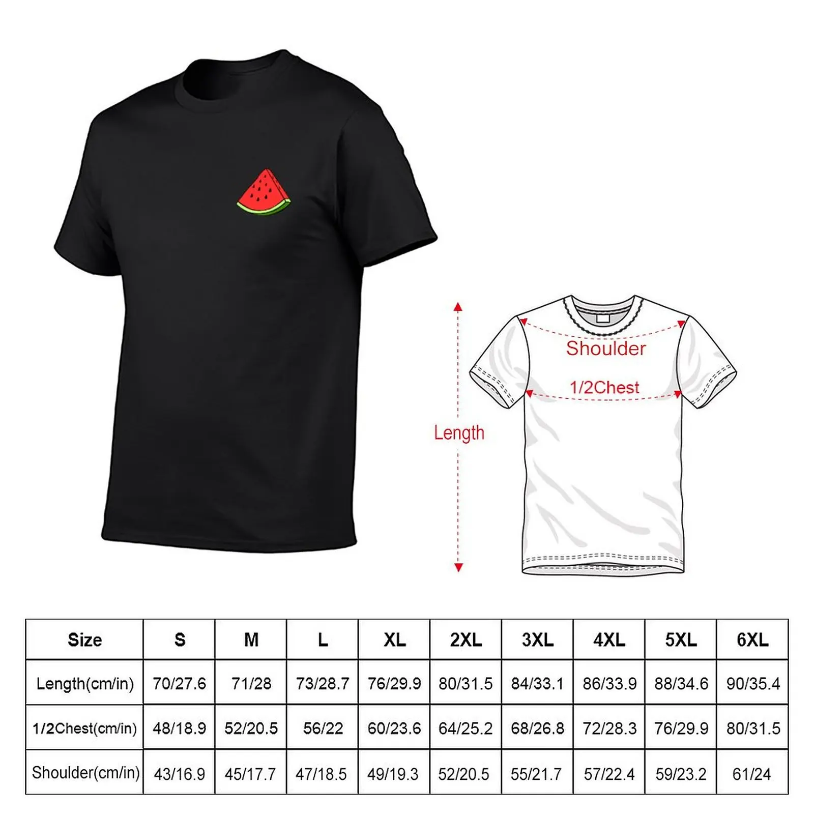watermelon T-Shirt blacks funny costumes topping tshirts personalised men clothing