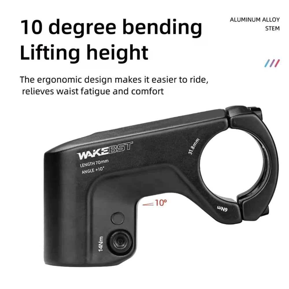 ويك دراجة هوائية جبلية الجذعية الناهض محول 10 درجة دراجة الملحقات 70 مللي متر ل MTB BMX الدراجات الطريق الدراجة