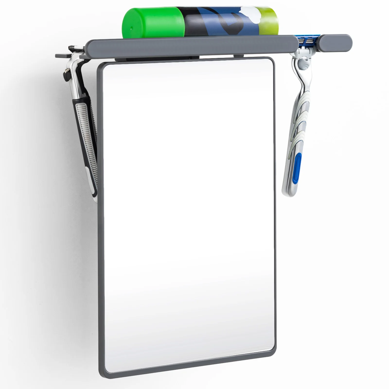 

TAILI Shower Mirror Fogless for Shaving with Razor Holder, Anti-Fog for Bathroom, Makeup Shave Mirror, Shatterproof & Removable