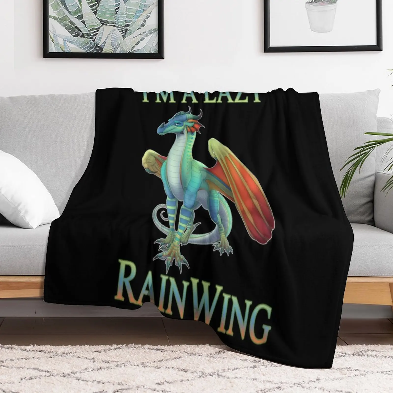 I'm a lazy rainwing wings of dragon fire classic Throw Blanket Luxury St Flannels Blankets