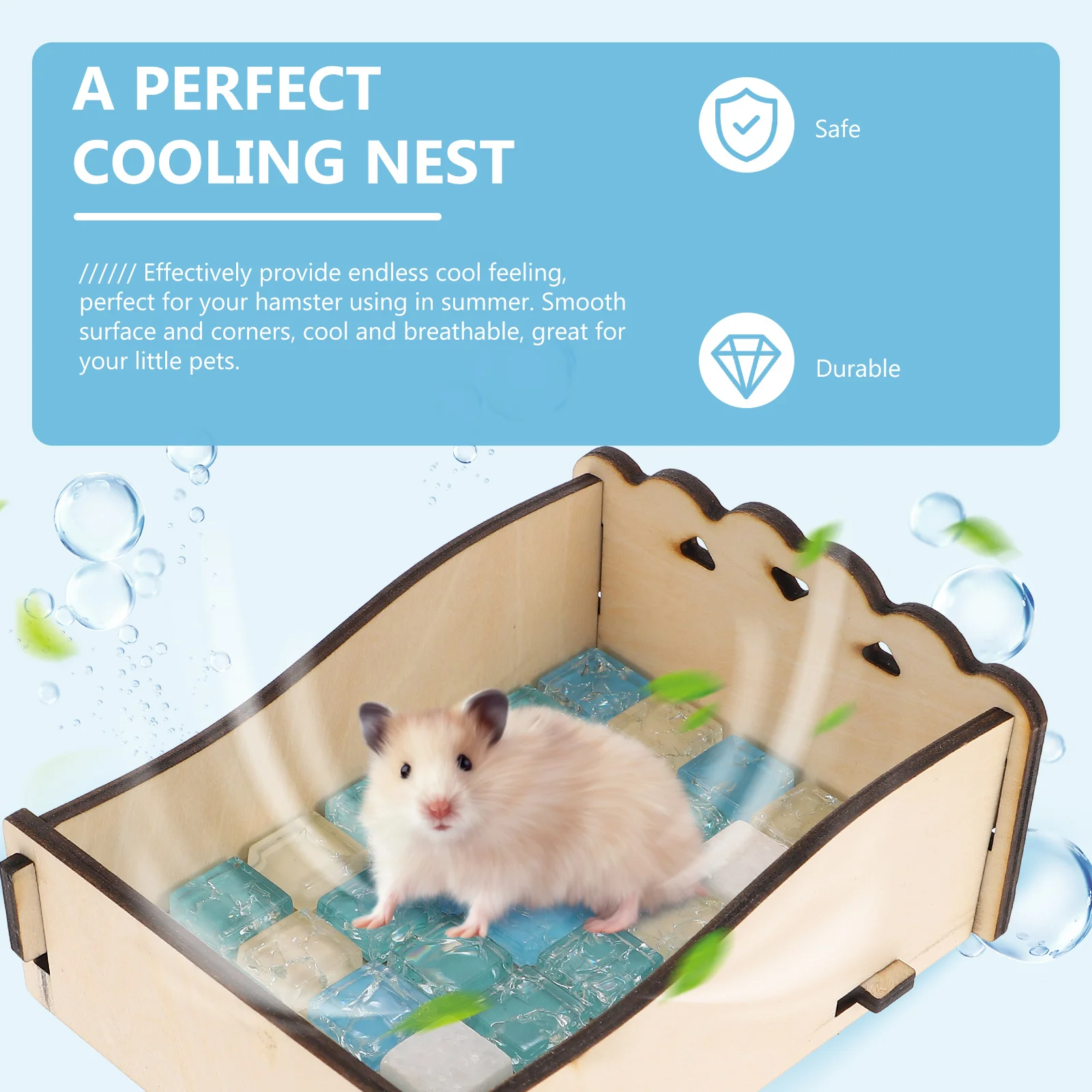 

Cooling Pad Summer Mat for Hamster Guinea Pig Small Pets Cool Bed Cushion Supply Sturdy Durable Portable Lightweight Smooth