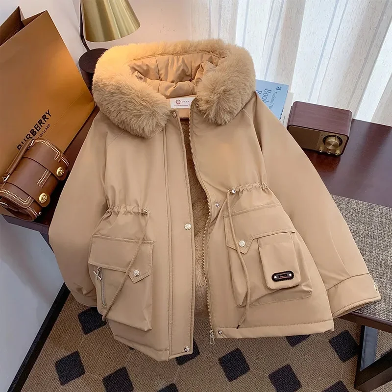 Winter Parkas Jacket Women New 2026 Fashion Korean Loose Hooded Thick Warm Casual Cotton Padded Coat Female Overcoat Outerwear