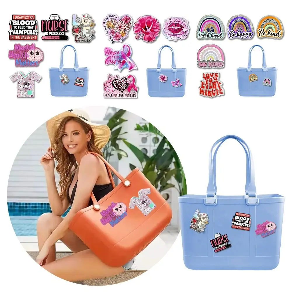 5Pcs DIY Charms for Bogg Bag Accessories Handbag Beach Bag Accessories Charms for Bogg Bag/Beach Bag/Simply Southern Beach Totes