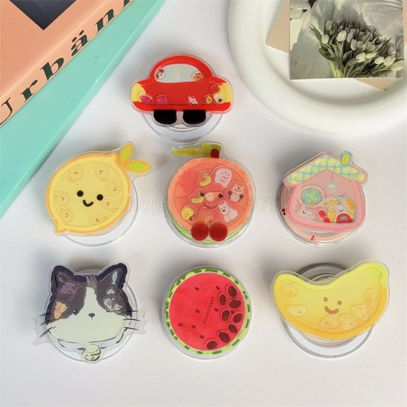 

Корейский милый мультяшный зыбучий песок для Magsafe Griptok, держатель для телефона, подставка для кольца на палец, поддержка IPhone 15, кронштейн для девочек