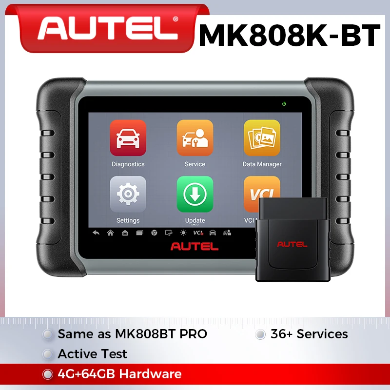 Autel MaxiCOM MK808KBT PRO OBD2 Scanner Automotivo Car Diagnostic Scan Tool MK808K-BT OBD 2 Code Reader Key Coding Active Test