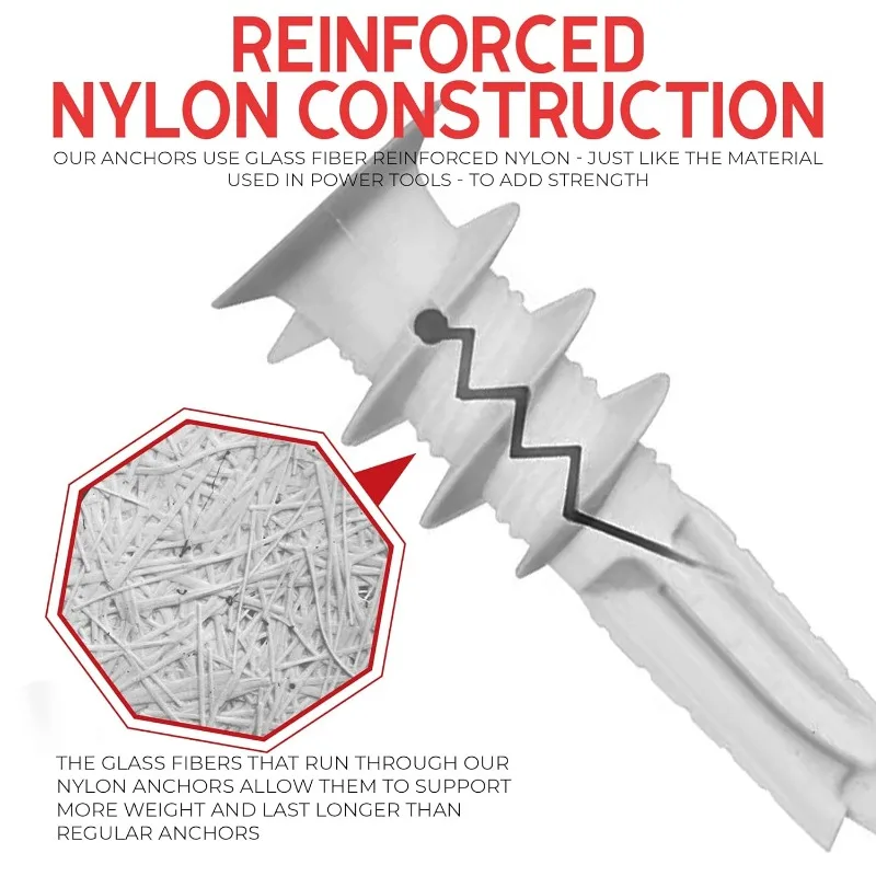 مرساة الحوائط الجافة ذاتية الحفر VKKM، مع 120 مرساة منقوشة و120 براغي، سعة 75 رطل للتركيب على الحائط الآمن #3