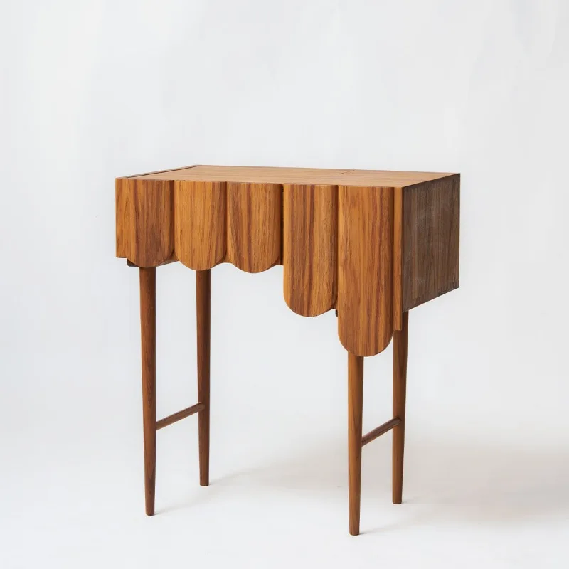 Makeup table black walnut hard maple pure solid wood wax oil modern simplicity
