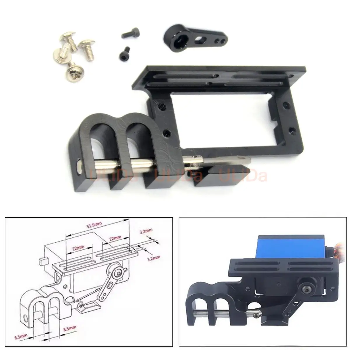 

2-Stage Drone Clip Release Servo Dispenser for Multirotor Plant Protection Drone