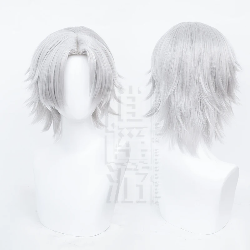 Anime Hayato Gokudera Cosplay Pruik Wit Haar Hayato Maagd Cosplay Synthetisch Haar Voor Halloween Accessoires Props