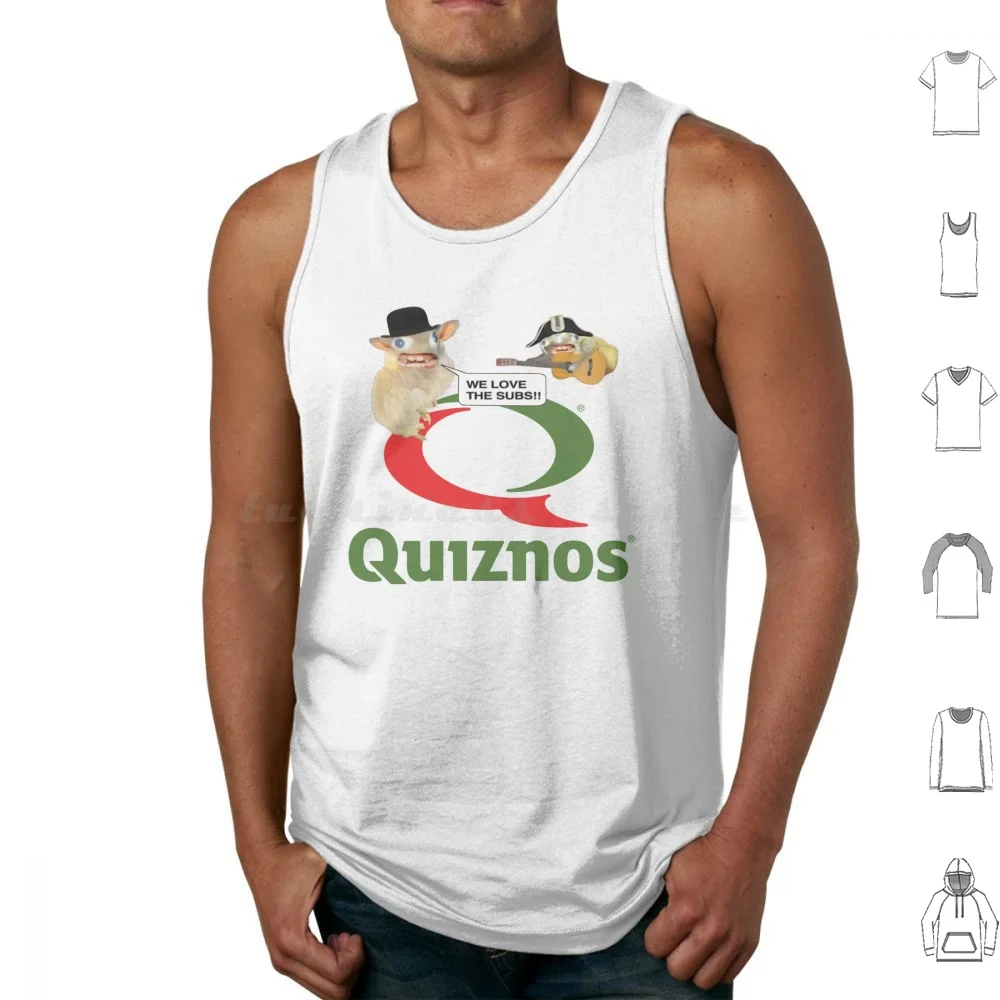 Quiznos Subs-Quiznos Dead Hamsters-Defunct Sandwich Chain Tank Tops Print Cotton Grinder Hoagie Sandwich Poorboy