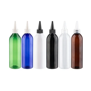 24pcs 150ml 200ml 250ml empty water lotion plastic bottles with twist top cap E liquid containers glue pointed lid