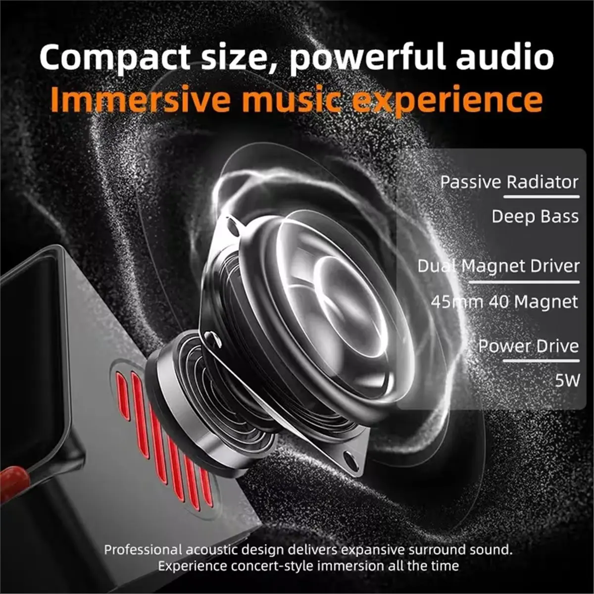【POPULAR PICK】-Mini Desktop Pixel LED Screen Bluetooth Speaker, Programmable Pixel Wireless Speaker Sound Device for PC Room Dec