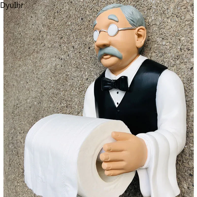 

Executive Knight Old Butler Toilet Paper Towel Holder Toilet Paper Towel Tube Wall Type Punch-free Paper Towel Roller DyuIhr