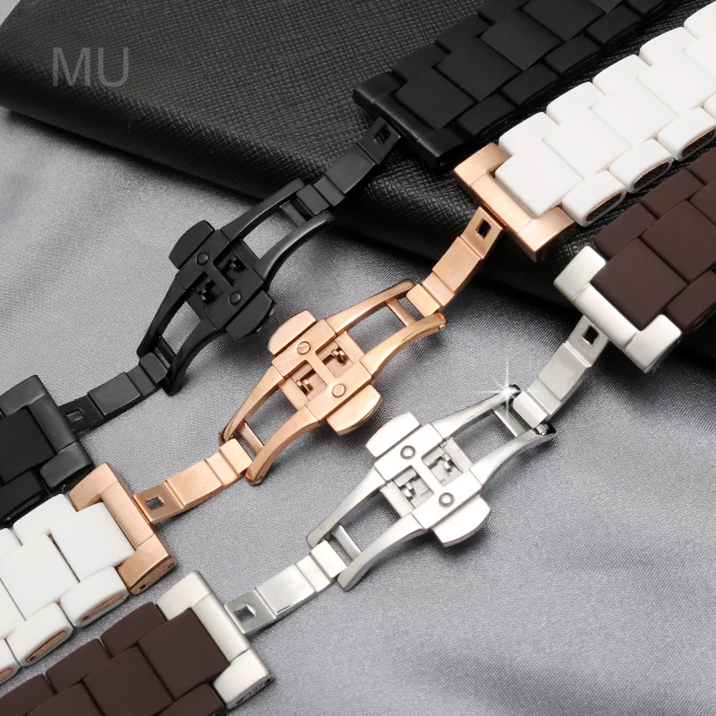 For Armani  AR5890 AR5905 AR5919 AR5920 for Men and Women 20mm 23mm High Quality Silicone Stainless Steel Watch Strap