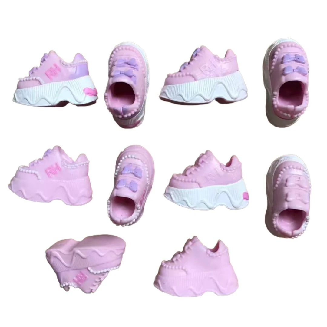 Arco-íris boneca sapatos brincos grampos de cabelo meias personalidade boneca decorações acessórios originais peças