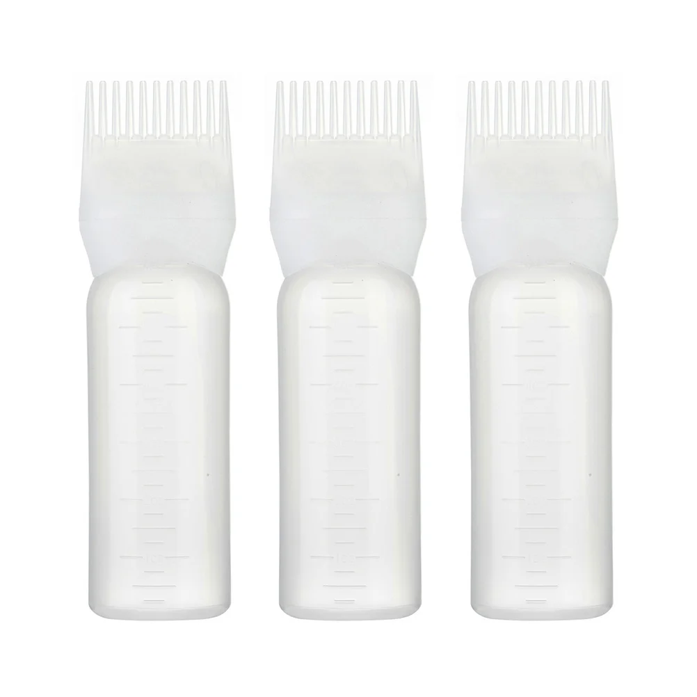 3 قطعة زجاجة تلوين الشعر مع رأس مشط لتدفق الصبغة الدقيقة حتى توزيع الجذر اللمس حتى أداة لفروة الرأس