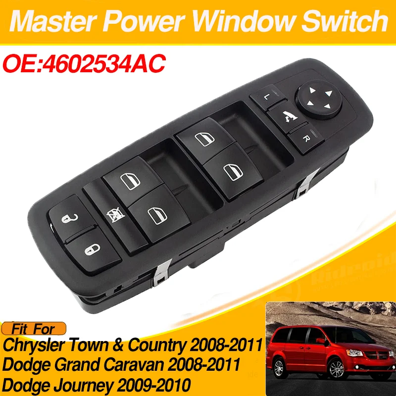 

4602534AC Master Electric Window Lifter Control Switch for Chrysler Town & Country Dodge Grand Caravan Dodge Journey 2008-2011