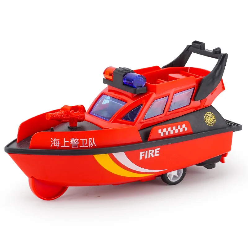 Children's Inertia Boat Toy Mini Plastic Simulation Speedboat Model Toy Boat Model Inertial Boat Kids Puzzle Toys Car Boys Gifts