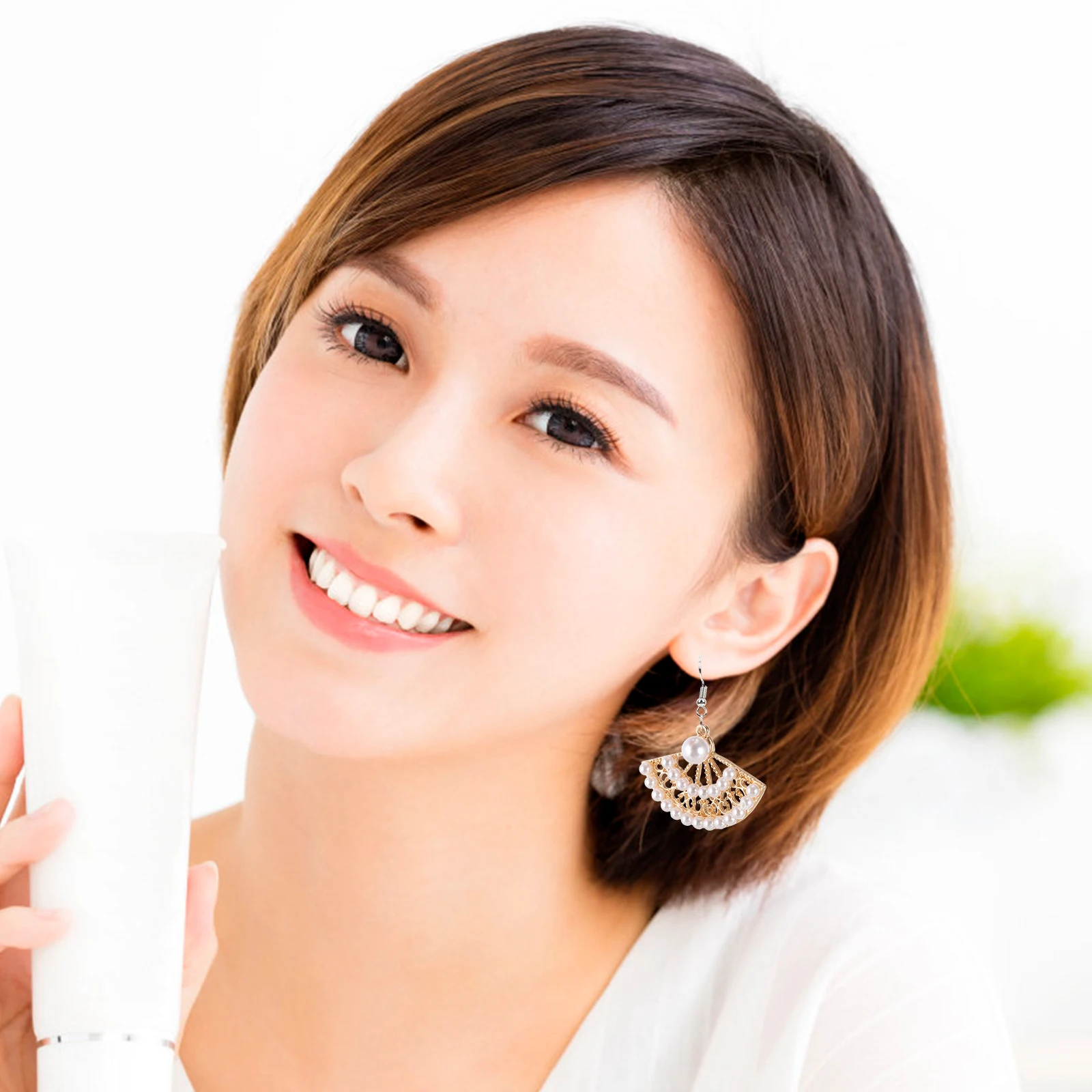 

10Pcs Jewelry Making Pendants Pearl Alloy DIY Necklace Bracelet Charms Handmade Craft Accessories Fan Charms Earrings Pendants