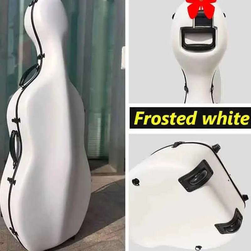 Goede Kwaliteit Carbon Cello Case 4/4 7/8 3/4 1/2 1/4 Koolstofvezel Composiet Multi-color Waterdichte Cello doos Cello Medeplichtige