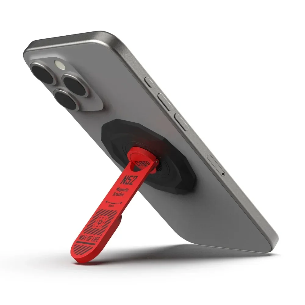 

Magsafe Creative Magnetic Metal Phone Stand Desktop Rotating Folding Portable Travel 360-degree Lazy Person Stand