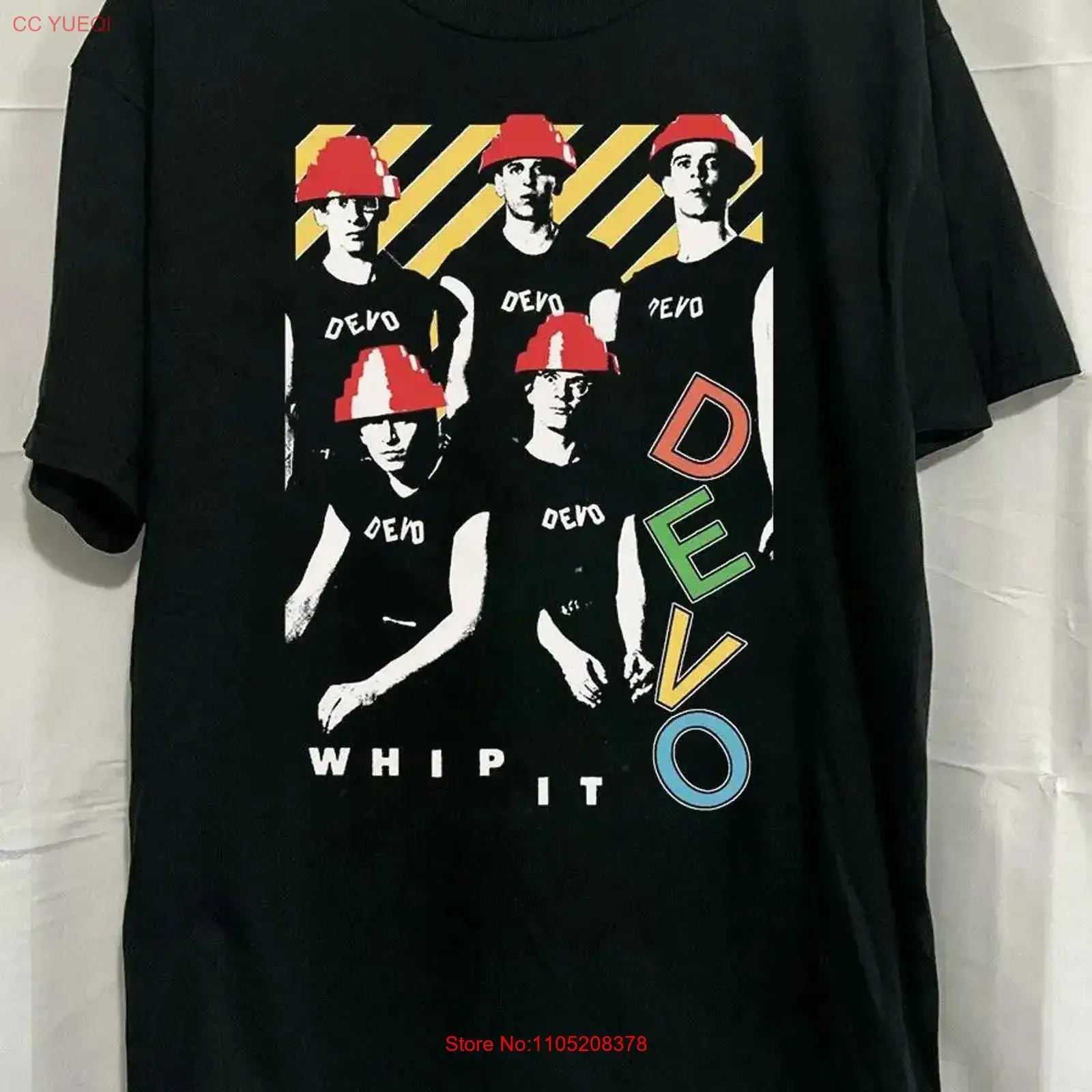 DEVO BAND Whip It Album Cotton T Shirt All Size vintage Washed Breathable Stylish graphic homme Slightly Stretched