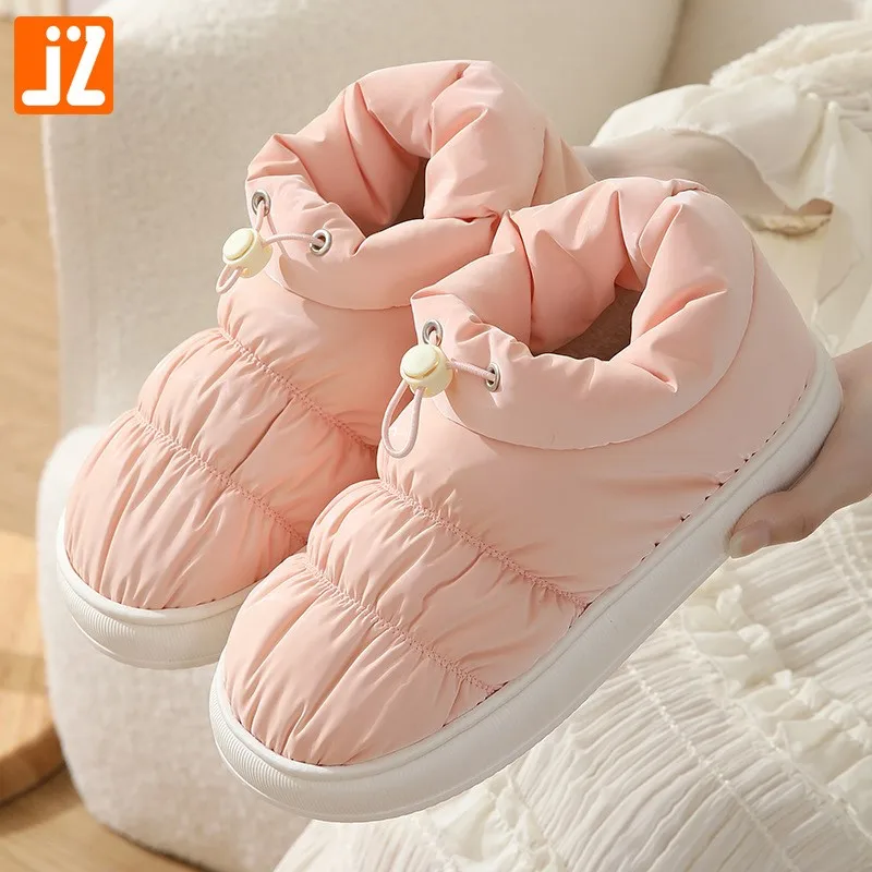 

Autumn And Winter Down Cotton Shoes EVA Cotton Shoes Warm Indoor Non-slip Waterproof Couple Outside Wear Cotton Boots Shoes