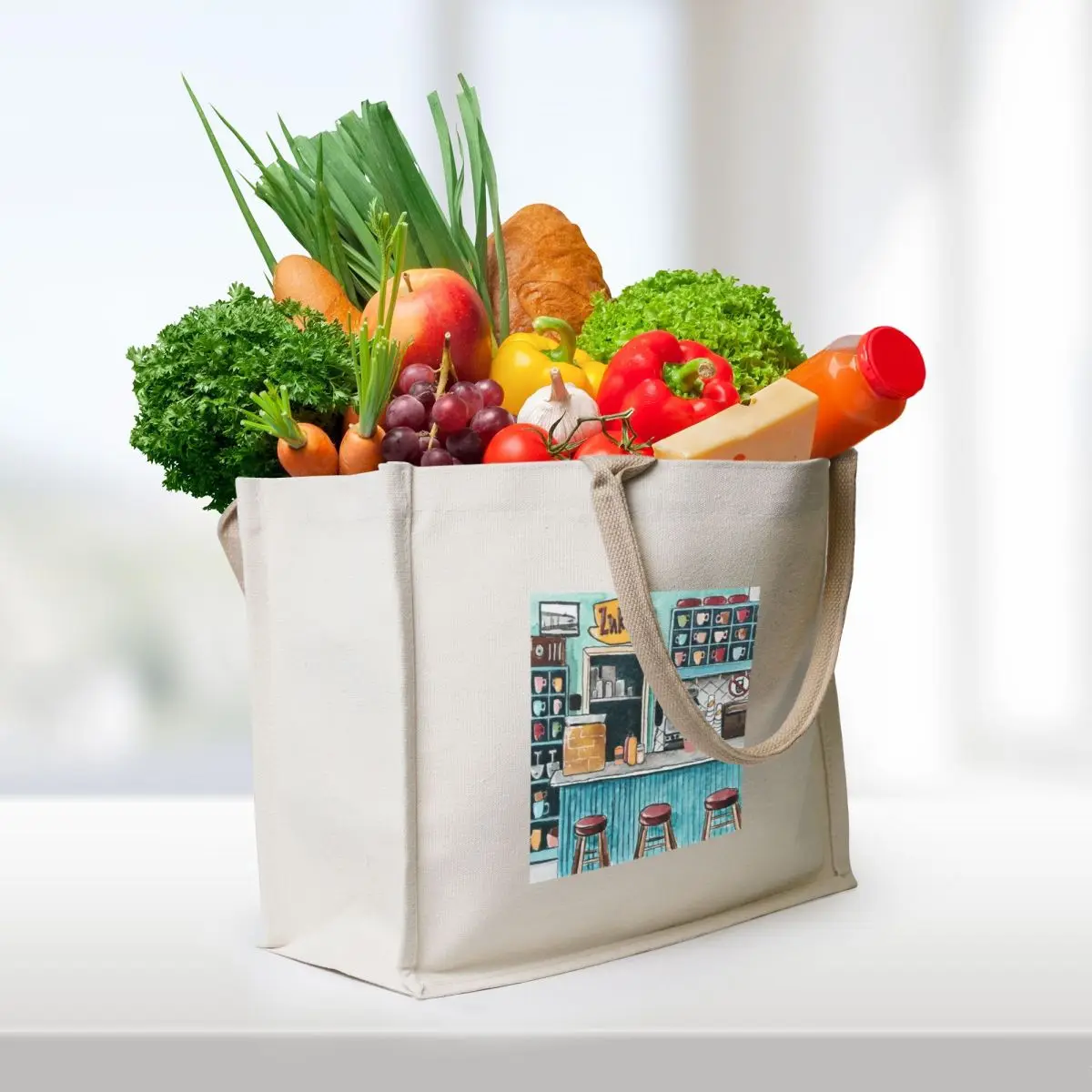 Luke's Cafe Tote Bag foldable reusable bag shopping bag logo Gift