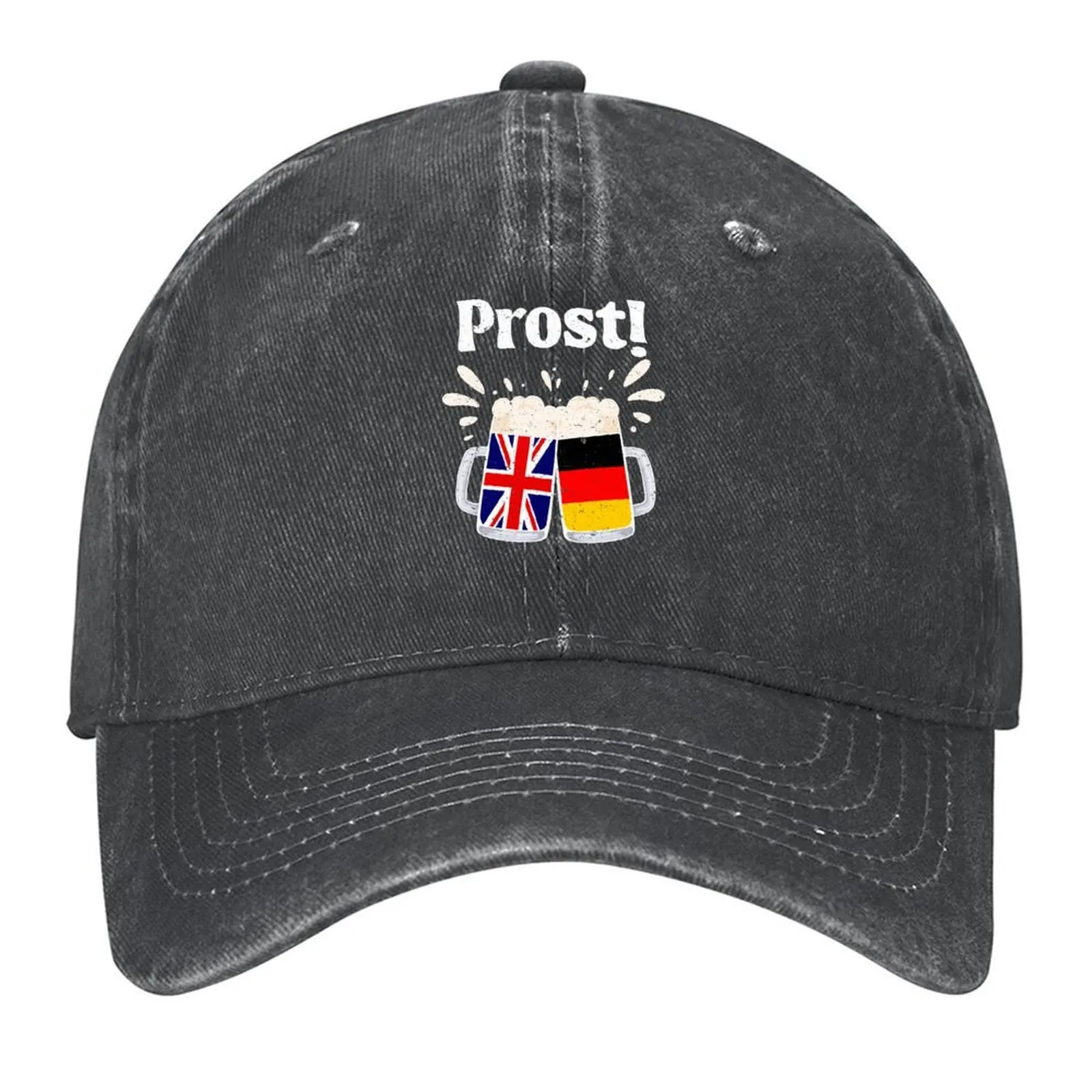 

PROST! - Flag German England Beer Fest Baseball Cap Unique hats hiking hat Streetwear men's big size hat Golf Wear Men Women's
