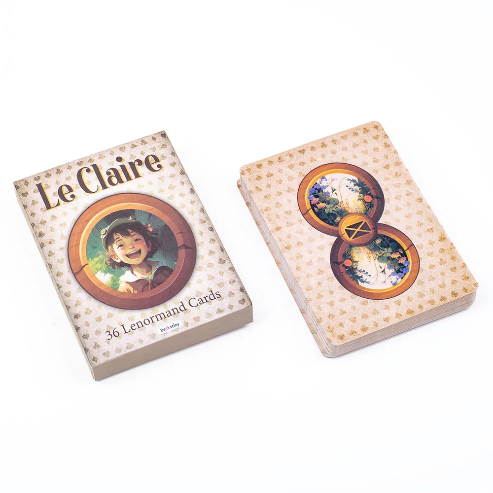 Le Claire 36 Karty Lenormand Gra planszowa na imprezę rodzinną Wersja angielska Wróżenie Wróżenie Tarot Oracle Talia kart