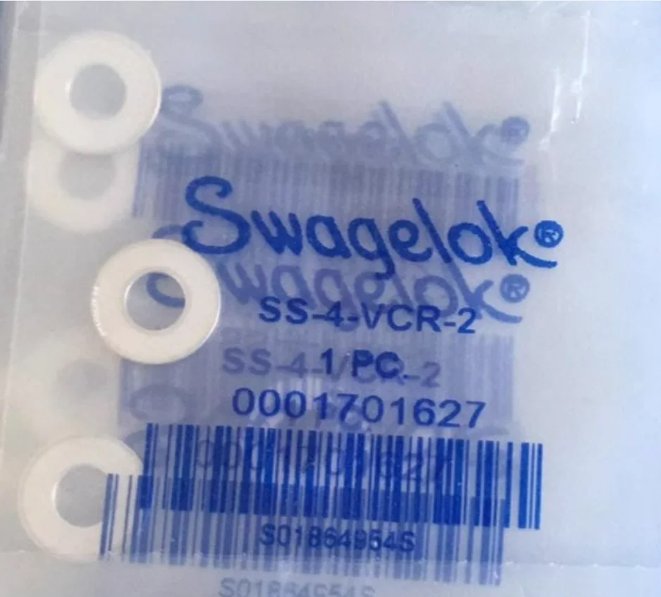 5pcs SS-4-VCR-2 Junta plana banhada a prata