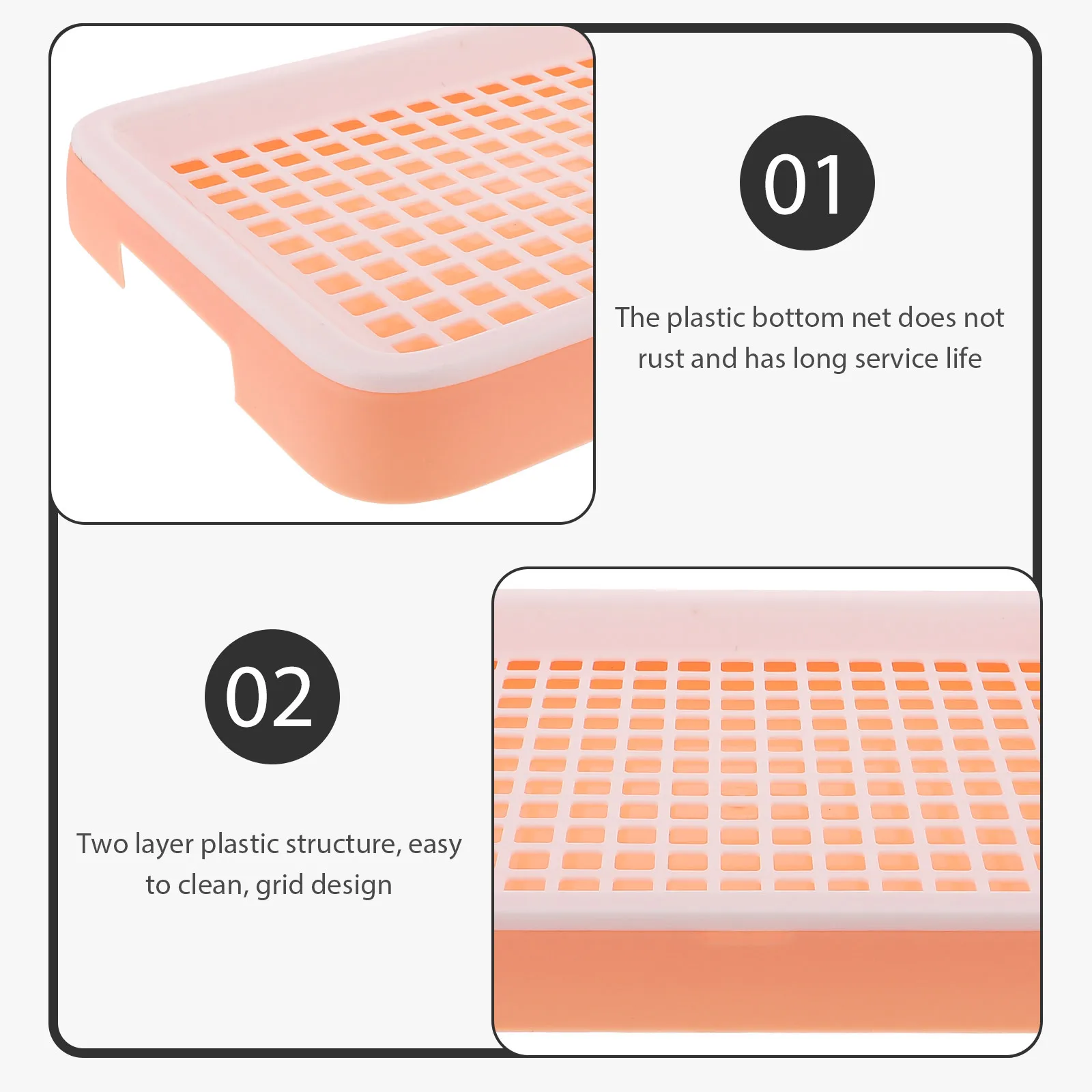 

Guinea Pig Litter Box Bunny Trainer Toilet with Large Activity Space Anti-Fall Design for Rabbit Potty Training Cage Rabbit