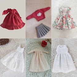 New Pajamas Long T-shirt Lace Skirt Dress Blyth Doll Clothes Princess Dress for Ymy Licca Azones Ob24 Ob27 Doll Accessories