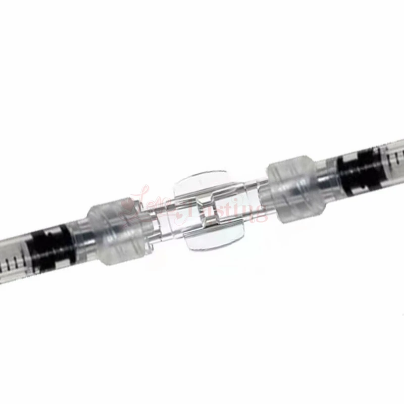 10/20/50/100Pcs Double Helix Luer Syringe Connector Sterile Transparent Pneumatic PP Material Leak Proof Tattoo needle parts