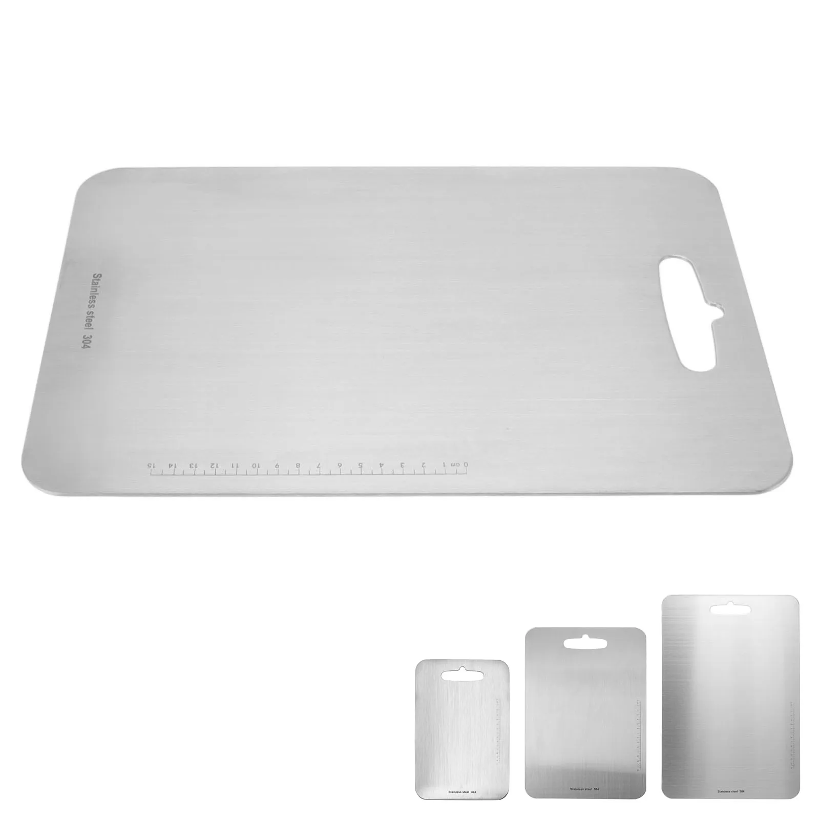 304 스테인리스 스틸 양면 도마 주방 가정용 도마 접시 트레이 빵 도마 주방 반죽 도마