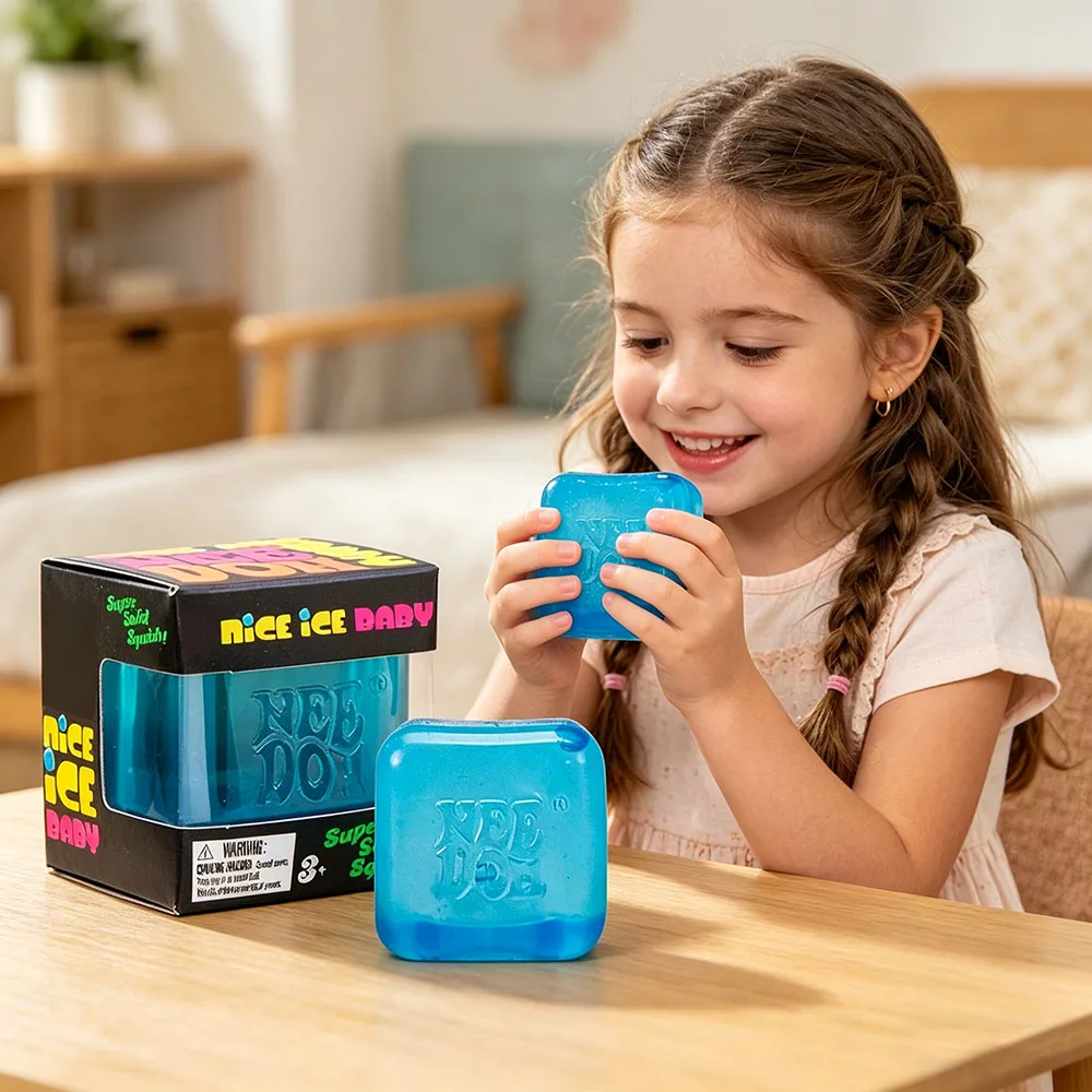 2026 Needoh Nice Cube Sensory Stress Reliever Fidget Tool for Anxiety & Focus Desk Sensory Cube for Adults & Kids ﻿
