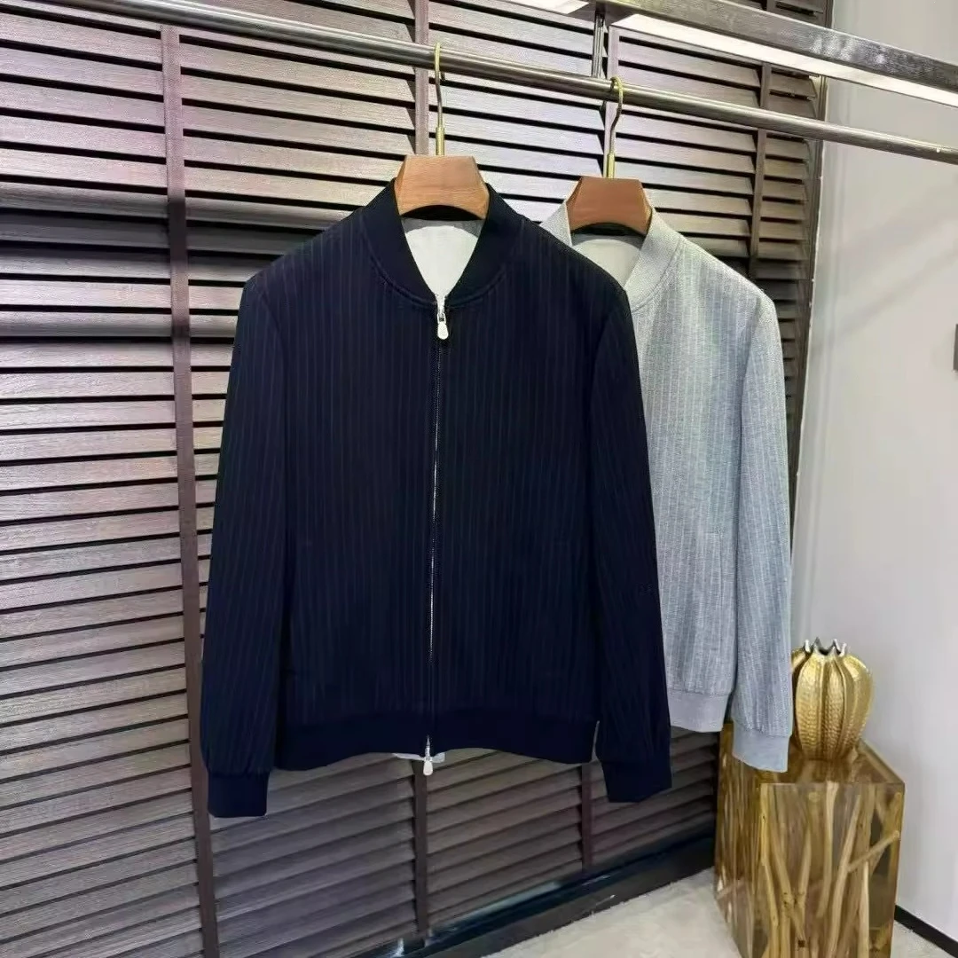 

BC Italian autumn and winter new old money style men's stand-up collar jacket business casual solid color simple coat