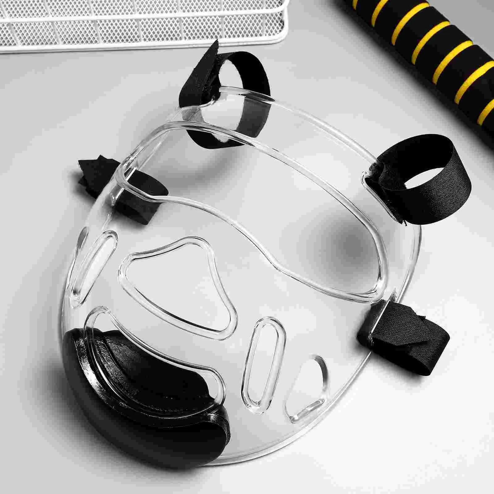 Taekwondo Mask Sparring Gear Portable Boxing Face Protector Aldult Kickboxing Tempered Plastic Transparent Cover Man