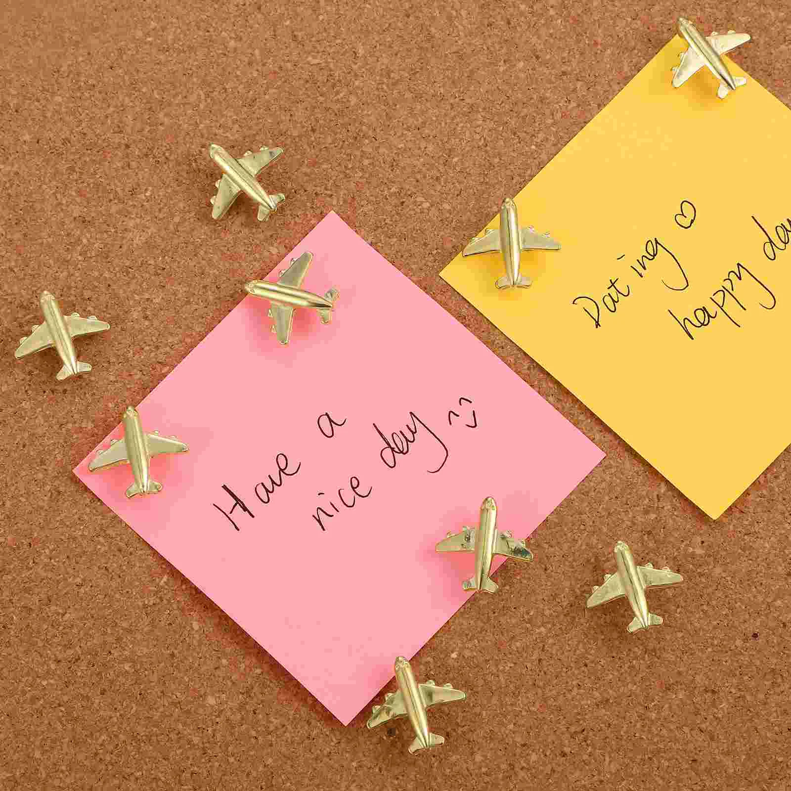 24 個金属飛行機画鋲かわいいプッシュピン画鋲飛行機型画鋲掲示板装飾頑丈